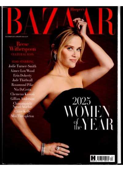 Harpers Bazaar Magazine December 2025 / January 2026 Reese Witherspoon Harpers Bazaar Magazine December 2025 / January 2026 Reese Witherspoon