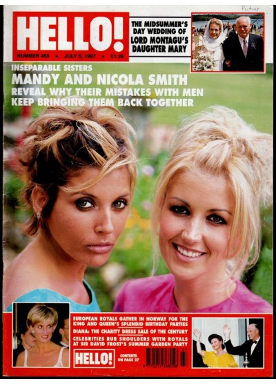 Hello Magazine 465 5th July 1997 Mandy Smith & Nicole Smith