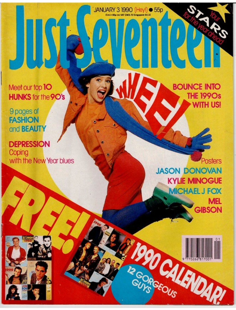 Just Seventeen Magazine 3rd January 1990