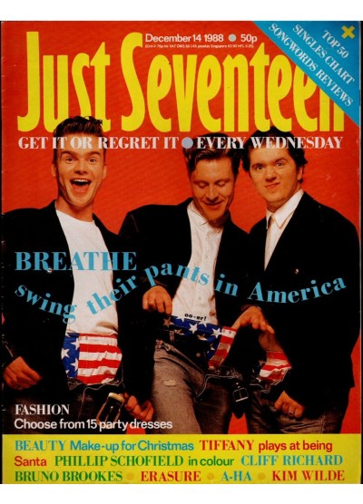 Just Seventeen Magazine 14th December 1988 Just Seventeen Magazine 14th December 1988