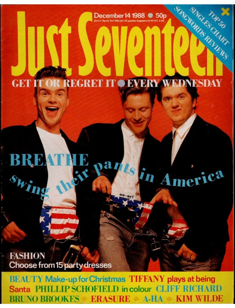 Just Seventeen Magazine 14th December 1988
