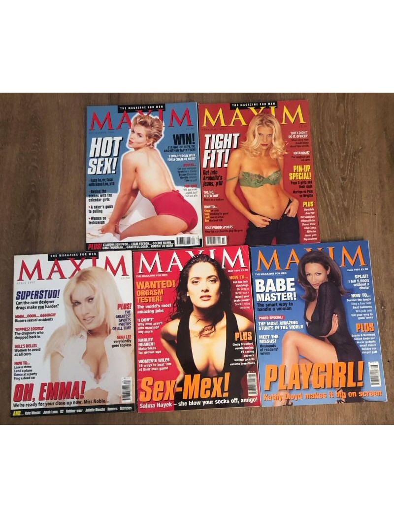 Maxim Magazine x 5 issues 1996 and 1997