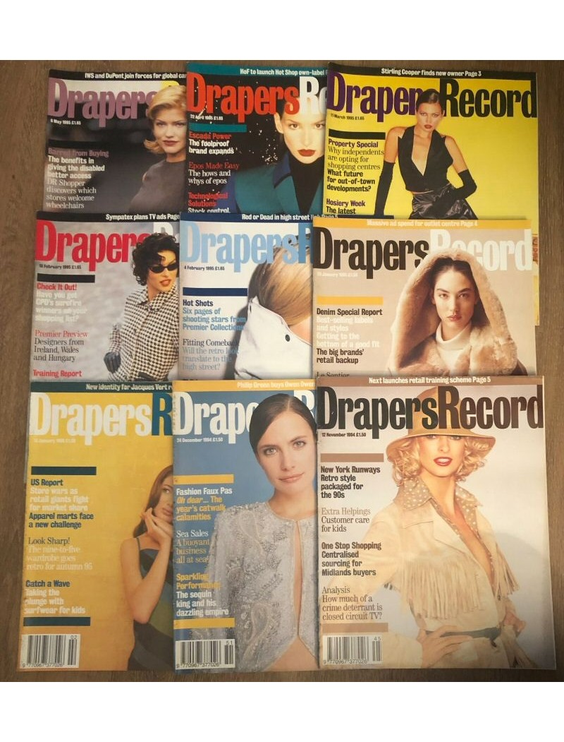 Drapers Record Fashion Magazine - 9 copies Drapers Record Fashion Magazine - 9 copies
