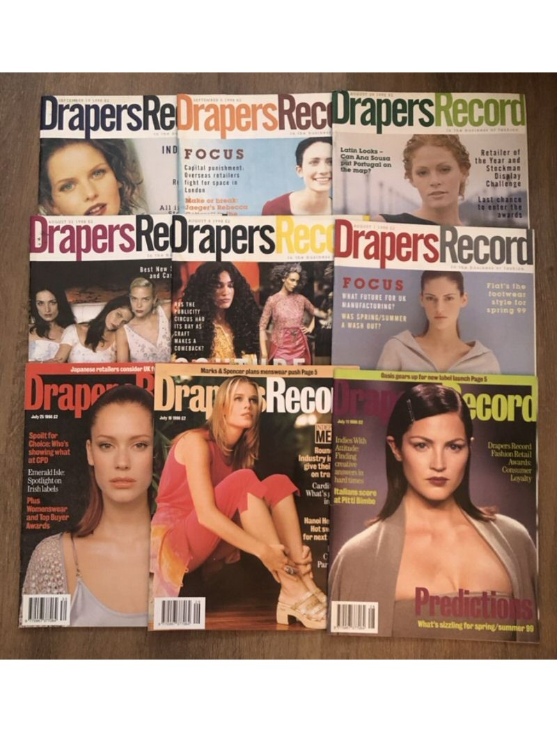 Drapers Record Fashion Magazine - 9 copies Drapers Record Fashion Magazine - 9 copies