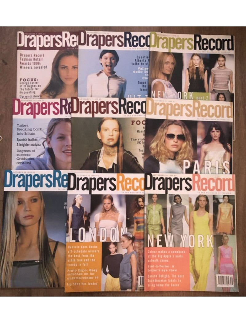 Drapers Record Fashion Magazine - 9 copies Drapers Record Fashion Magazine - 9 copies