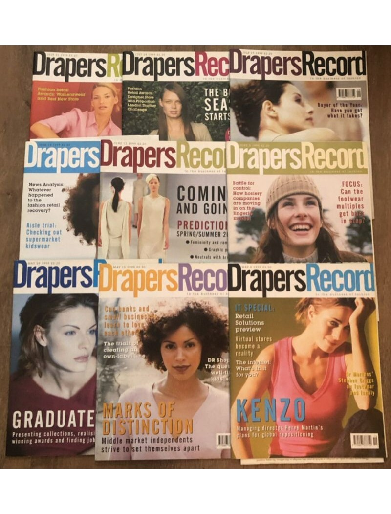 Drapers Record Fashion Magazine - 9 copies Drapers Record Fashion Magazine - 9 copies