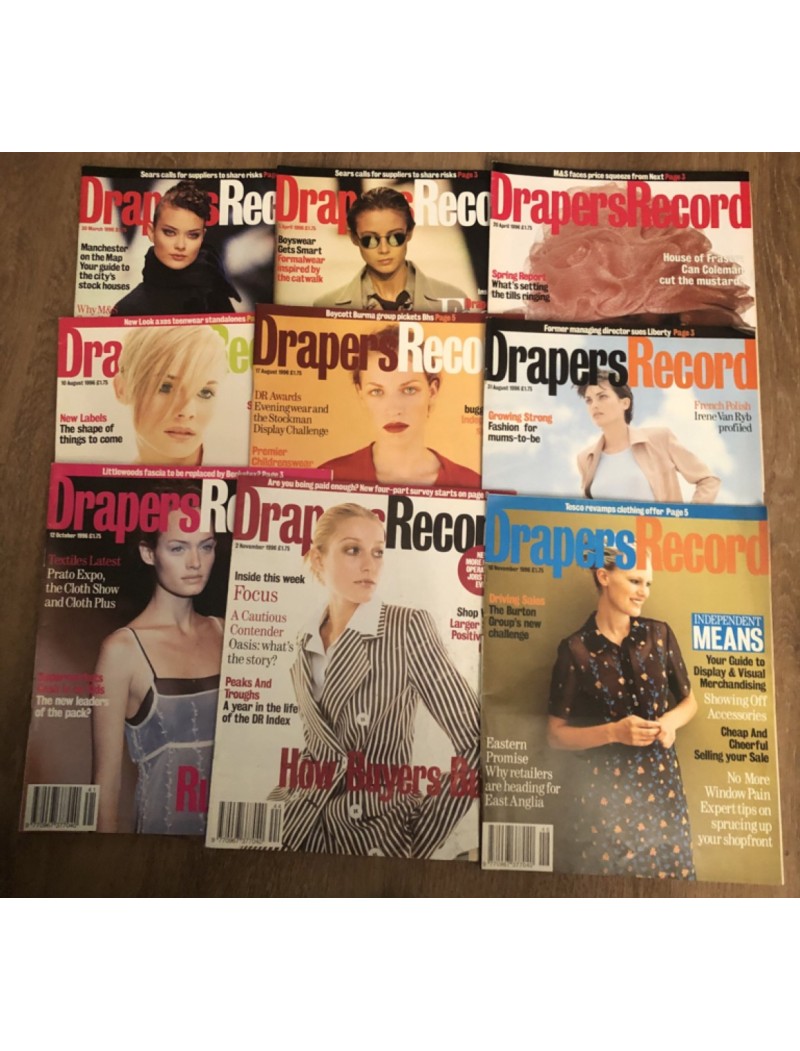 Drapers Record Fashion Magazine - 9 copies Drapers Record Fashion Magazine - 9 copies