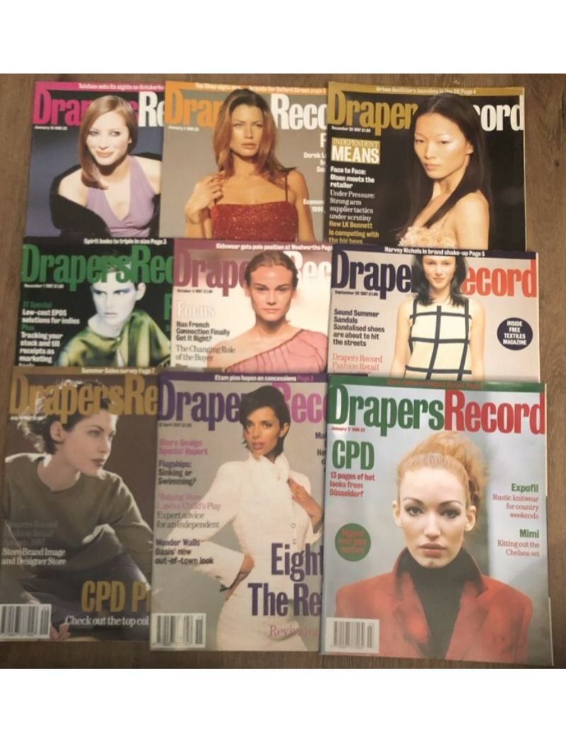 Drapers Record Fashion Magazine - 9 copies Drapers Record Fashion Magazine - 9 copies