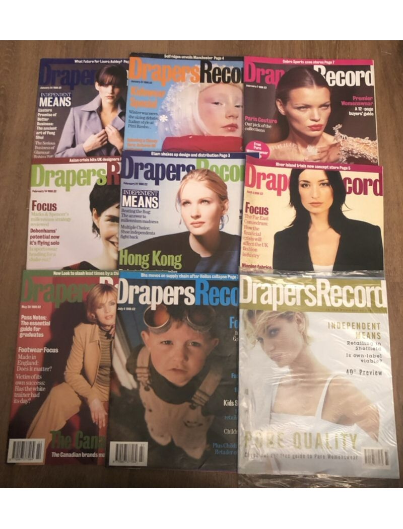 Drapers Record Fashion Magazine - 9 copies Drapers Record Fashion Magazine - 9 copies