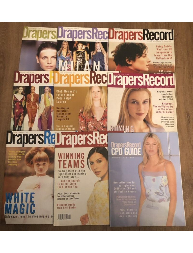 Drapers Record Fashion Magazine - 9 copies Drapers Record Fashion Magazine - 9 copies