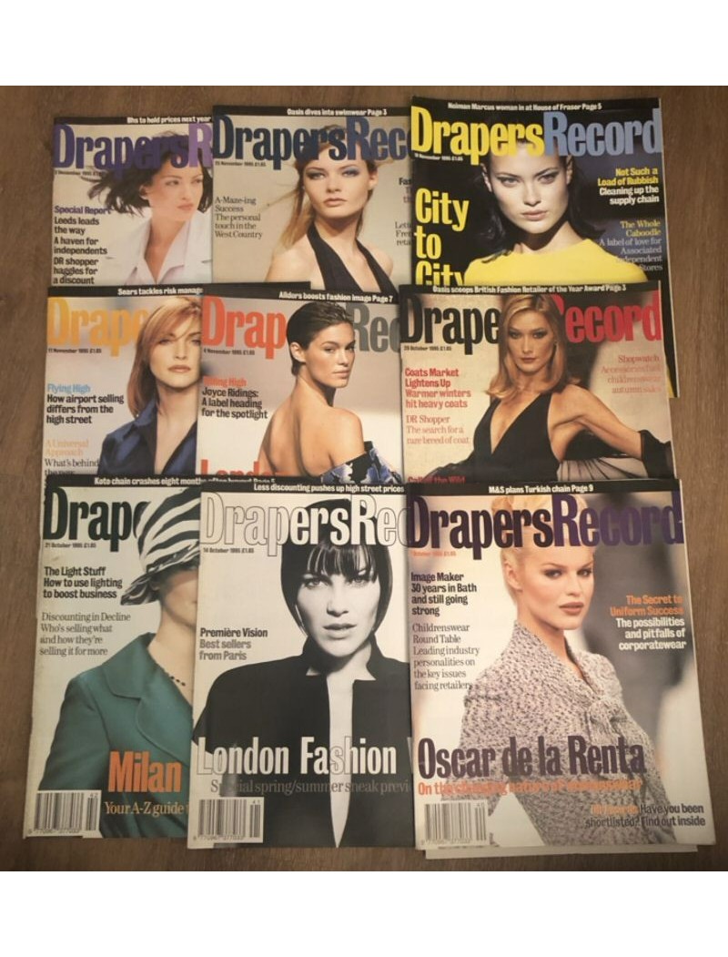Drapers Record Fashion Magazine - 9 copies Drapers Record Fashion Magazine - 9 copies