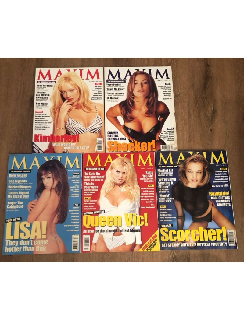 Maxim Magazine x 5 issues 1998 - Lot 3
