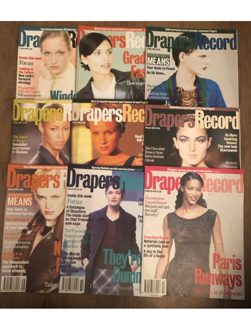 Drapers Record Fashion Magazine - 9 copies Drapers Record Fashion Magazine - 9 copies