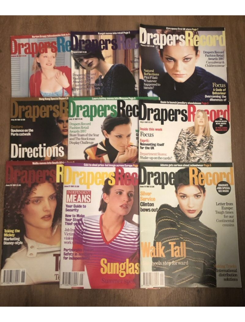 Drapers Record Fashion Magazine - 9 copies Drapers Record Fashion Magazine - 9 copies