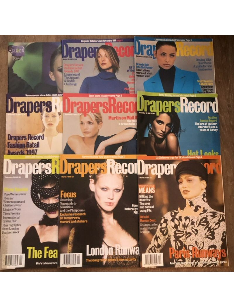 Drapers Record Fashion Magazine - 9 copies - Lot 9 Drapers Record Fashion Magazine - 9 copies - Lot 9
