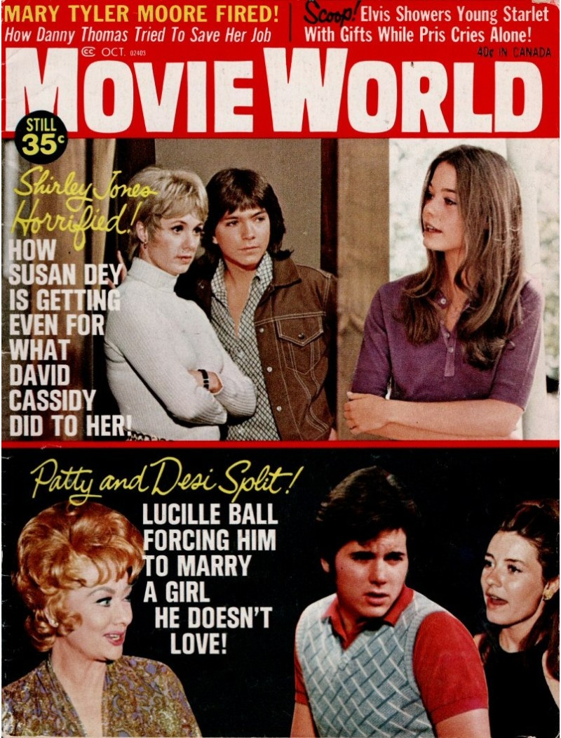 Movie World Magazine October 1971 Ali Macgraw Ryan O Neal David Cassidy Mary Tyler Moore Joan Crawford