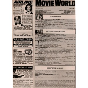 Movie World Magazine October 1971 Ali Macgraw Ryan O Neal David Cassidy Mary Tyler Moore Joan Crawford