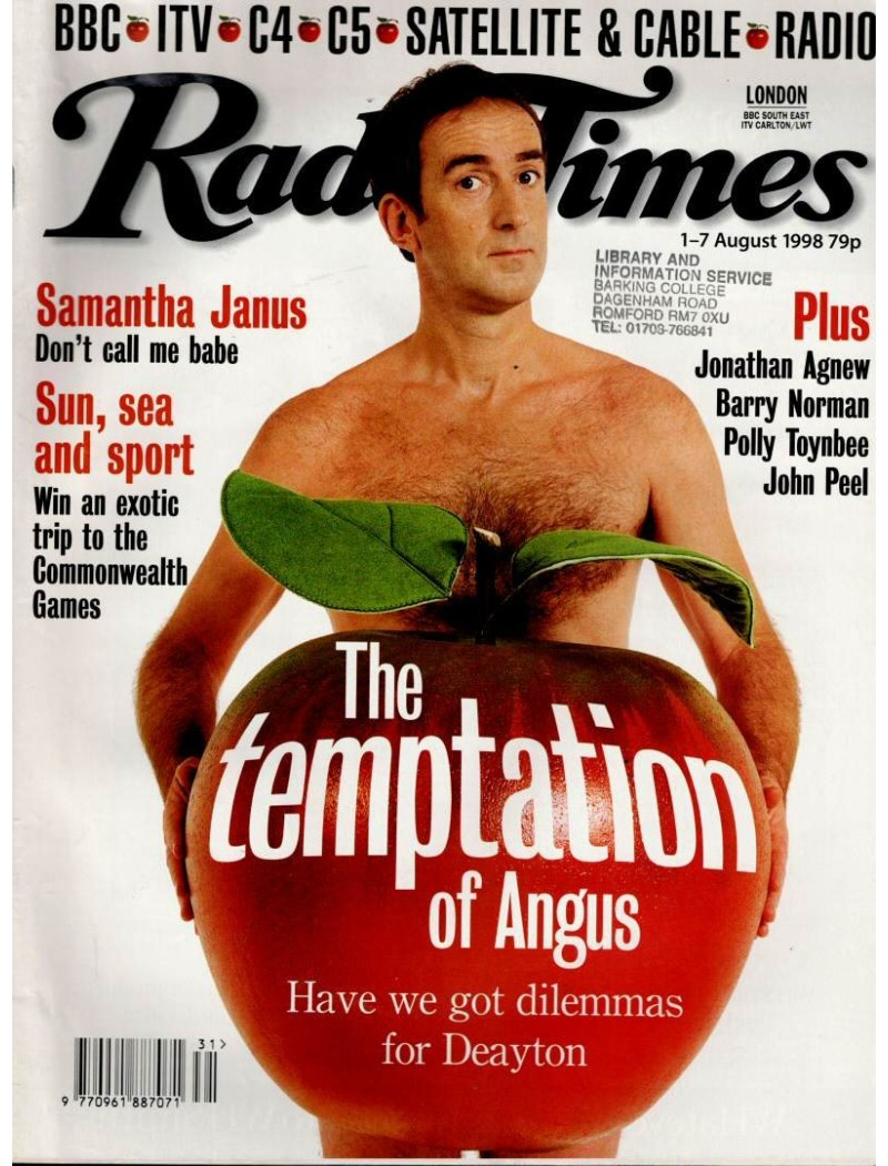 Radio Times Magazine 1st August 1998
