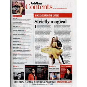 Radio Times Magazine 4th December 2021 Strictly Come Dancing
