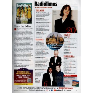 Radio Times Magazine 16th November 2024 Bad Sisters Sharon Horgan