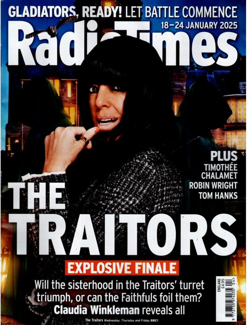 Radio Times Magazine 18th January 2025 The Traitors Cover