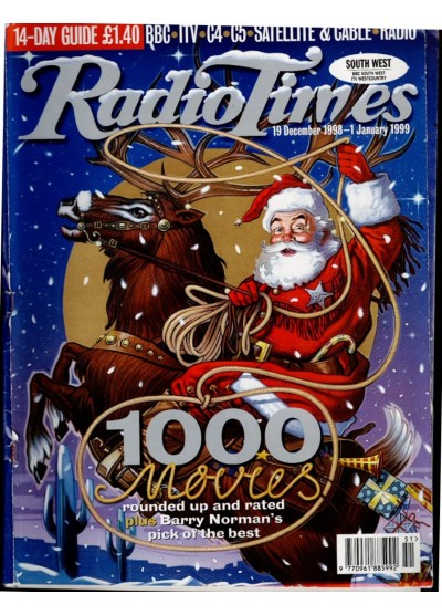 Radio Times Magazine 19th December 1998 Christmas Issue Radio Times Magazine 19th December 1998 Christmas Issue