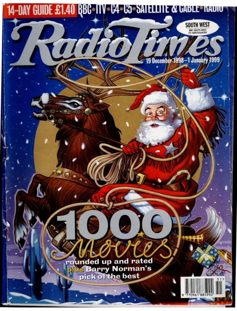 Radio Times Magazine 19th December 1998 Christmas Issue