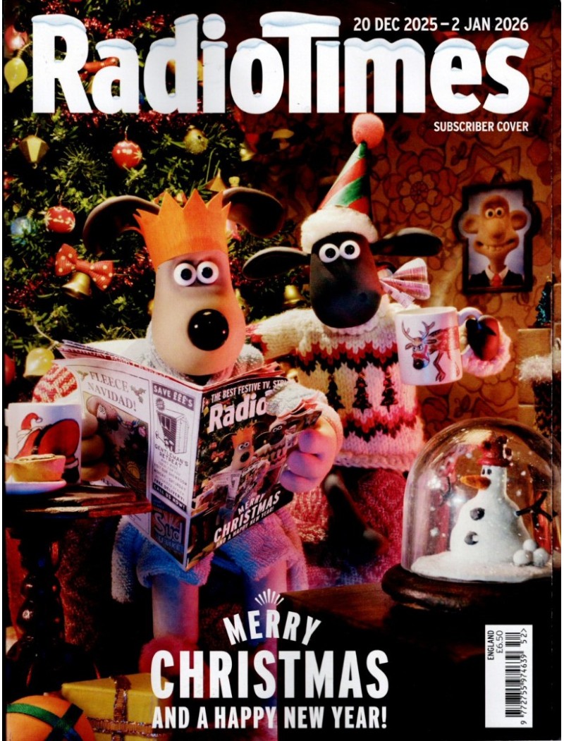 Radio Times Magazine 20th December 2025 Wallace & Grommitt Christmas Issue