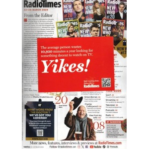 Radio Times Magazine 22nd March 2025 Matt Smith Cover 3 of 6