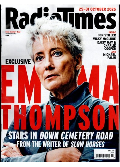 Radio Times Magazine 25th October 2025 Emma Thompson Radio Times Magazine 25th October 2025 Emma Thompson