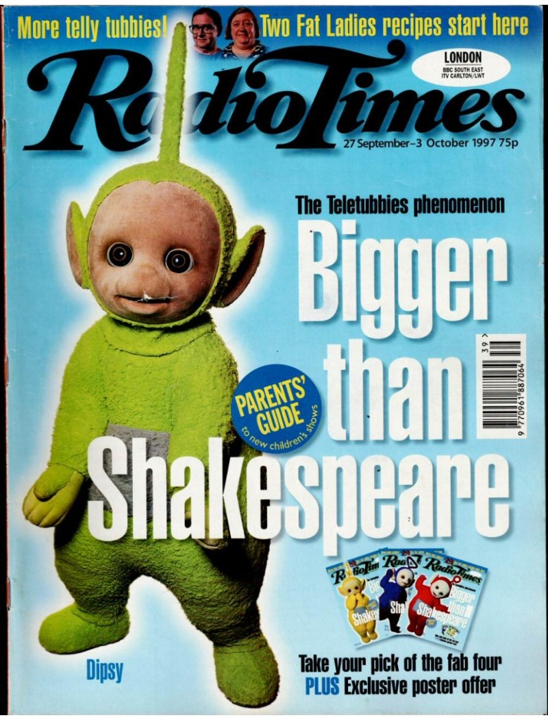 Radio Times Magazine 27th September 1997 Teletubbies
