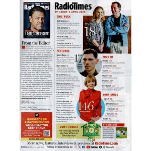 Radio Times Magazine 29th March 2025 Sean Bean