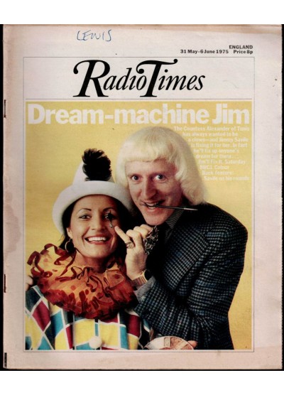 Radio Times Magazine 31st May 1975 Jimmy Saville