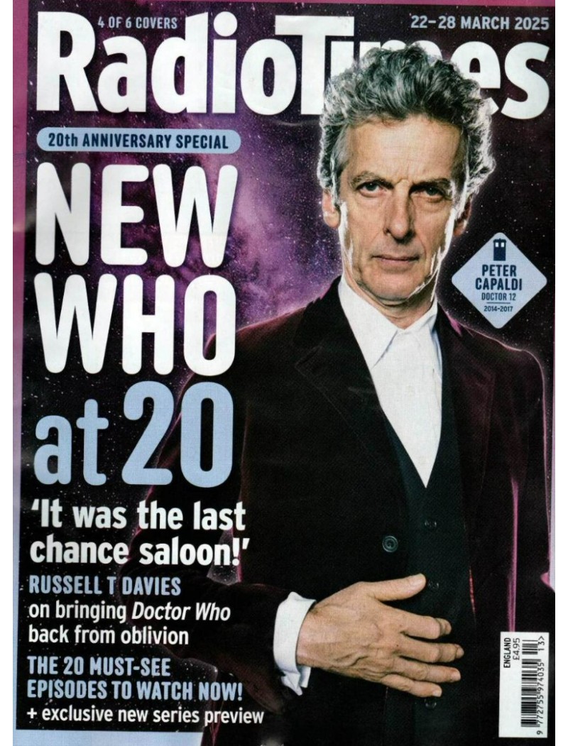 Radio Times Magazine 22nd March 2025 Peter Capaldi Cover 4 of 6