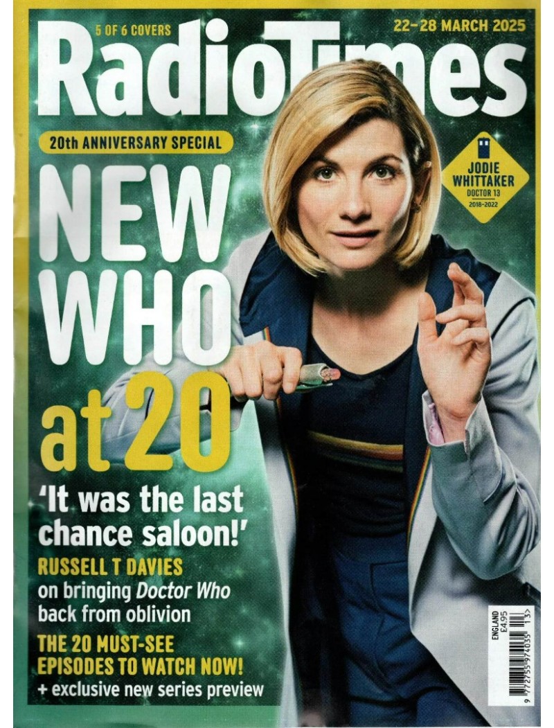 Radio Times Magazine 22nd March 2025 Jodie Whittaker Cover 5 of 6
