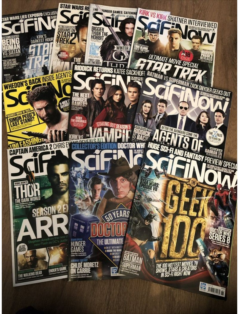 10 x Sci-Fi Now #76-88 TV Movie Job Lot Star Trek Walking Dead Wolverine Dr Who Lot 3