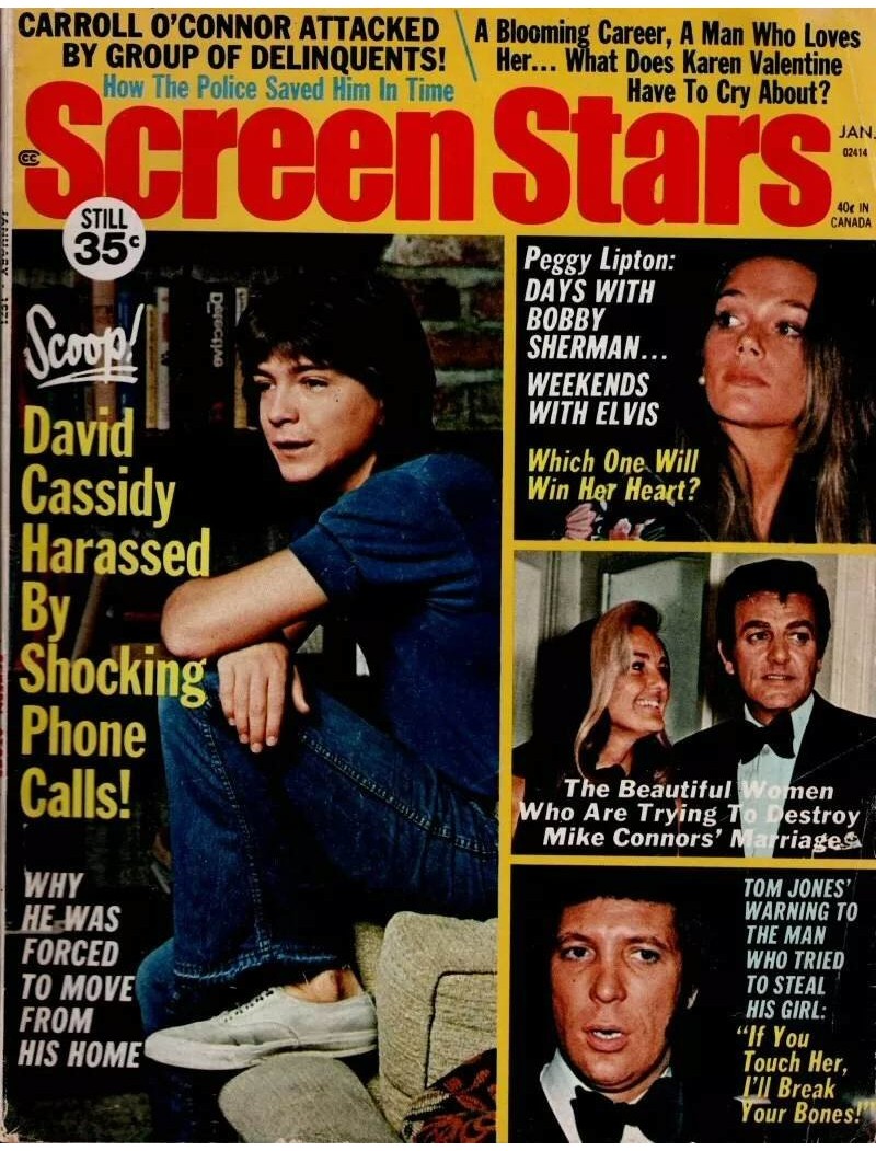 Screen Stars Magazine January 1972 Ann Margret David Cassidy Lucille Ball Anthony Quinn Taylor Lacher