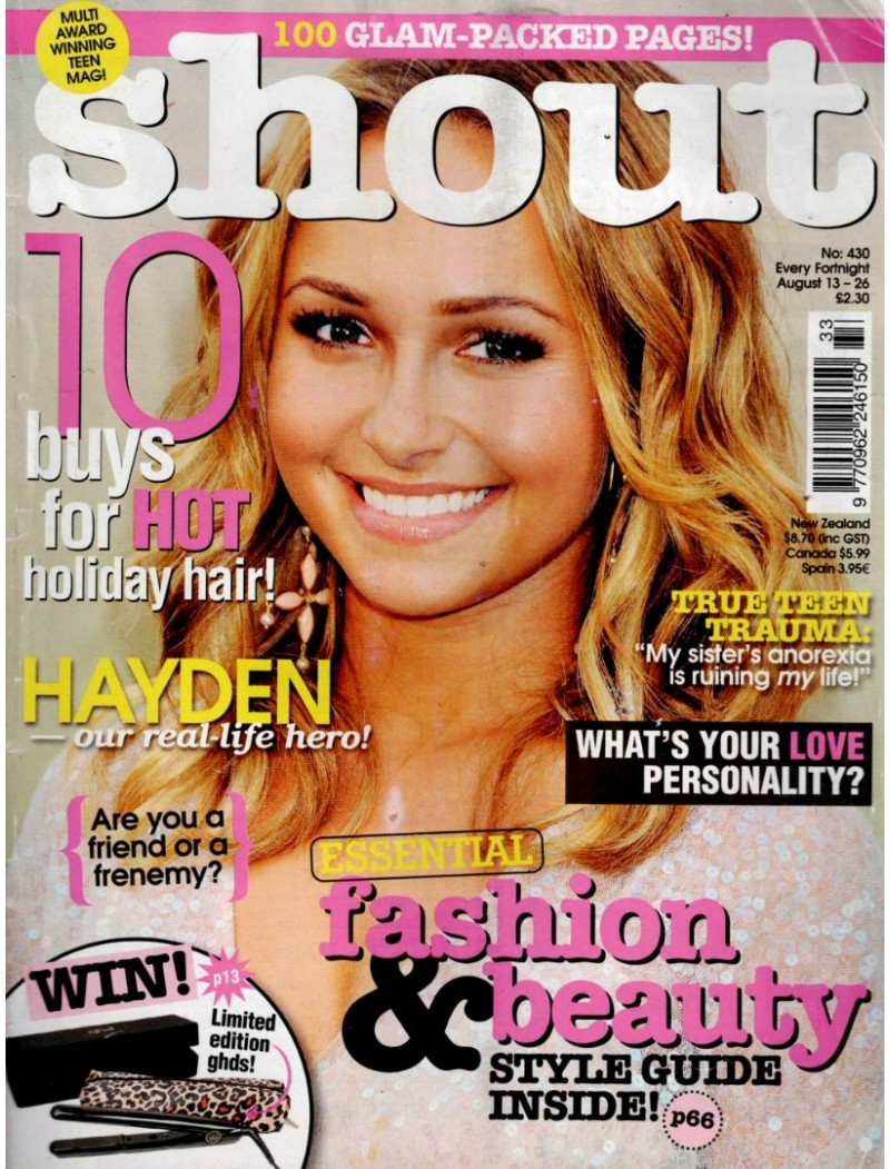Shout Magazine 13th August 2009 Hayden Panettiere Shout Magazine 13th August 2009 Hayden Panettiere