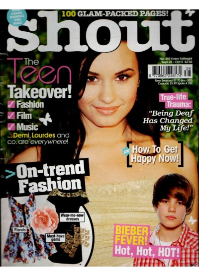 Shout Magazine 22nd September 2010 Demi Lovato cover