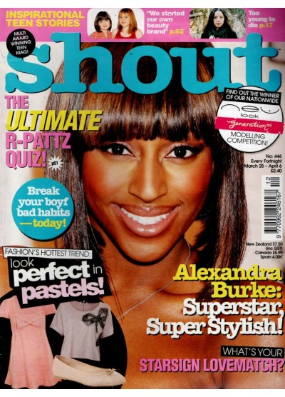 Shout Magazine 25th March 2010 Alexandra Burke
