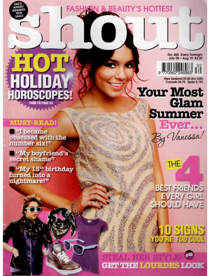Shout Magazine 28th July 2010 Vanessa Hudgens Shout Magazine 28th July 2010 Vanessa Hudgens