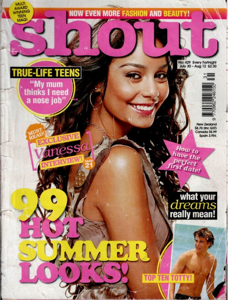 Shout Magazine 30th July 2009 Vanessa Hudgens Shout Magazine 30th July 2009 Vanessa Hudgens