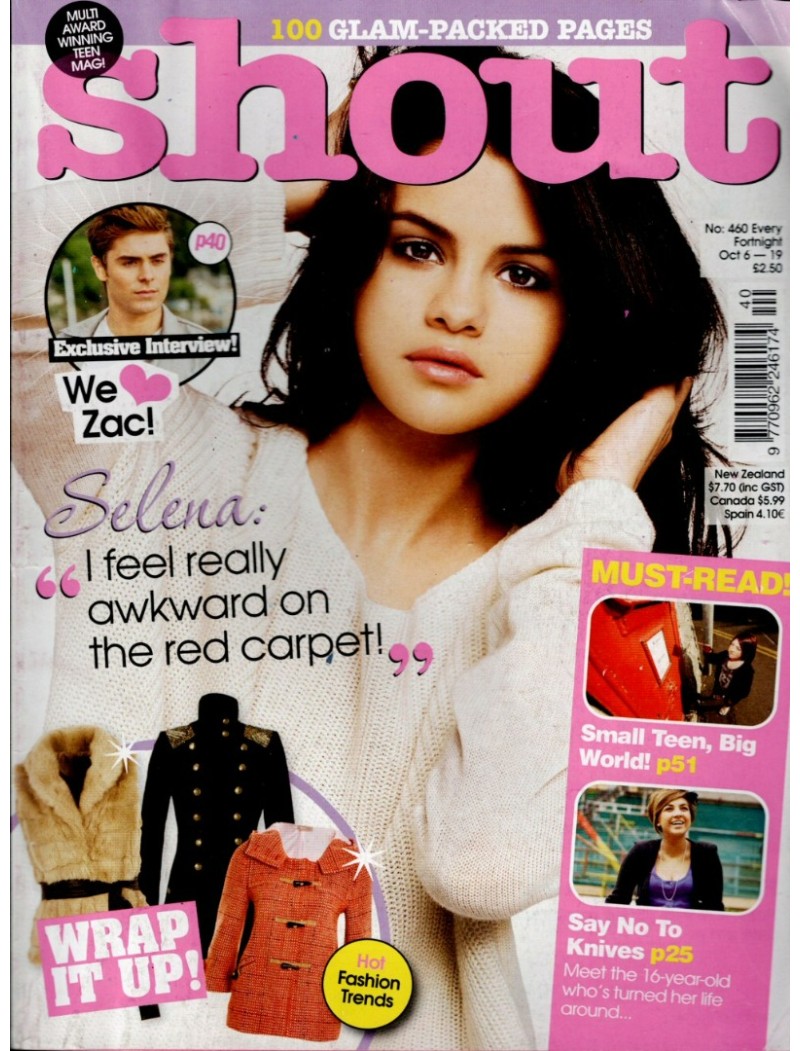 Shout Magazine 6th October 2010 Selena Gomez