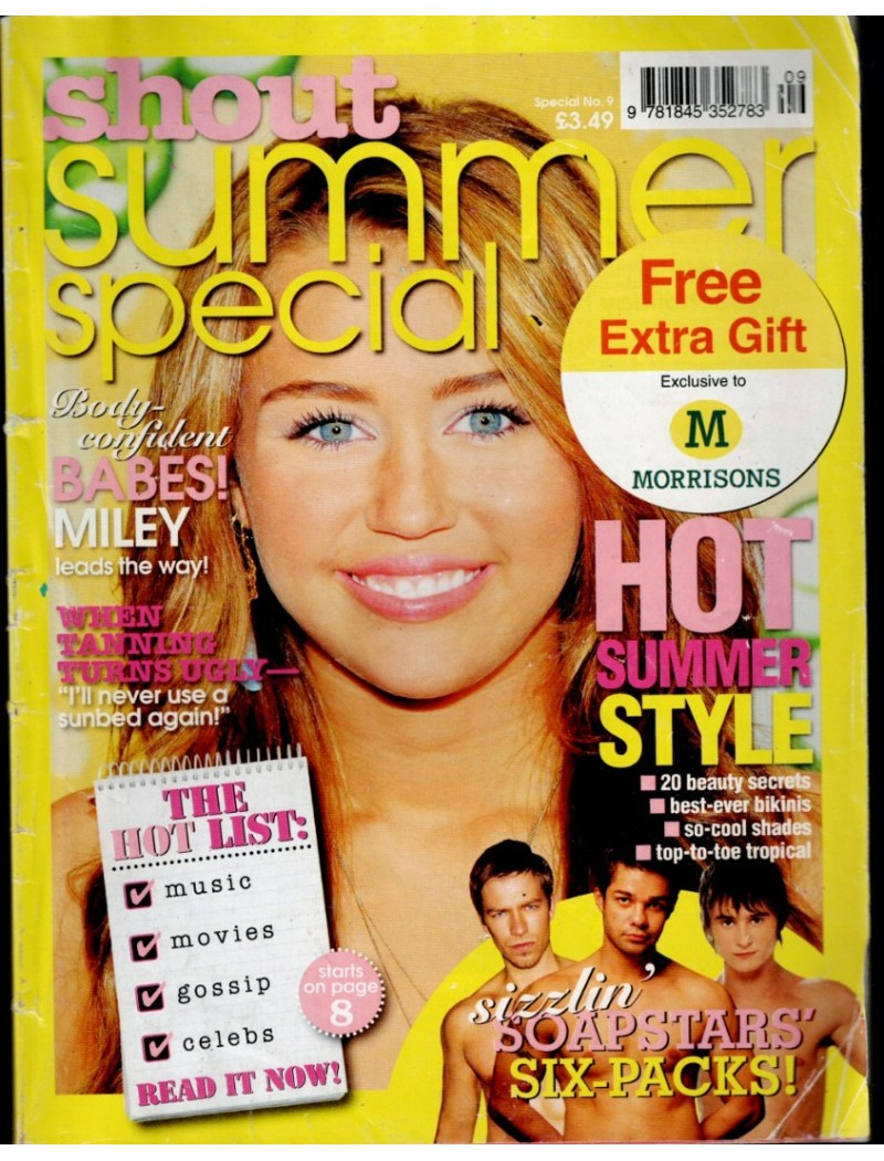 Shout Magazine 2009 Special No. 9 Miley Cyrus Kieran Richardson Ashley Taylor Dawson Ryan Reynolds Whittle