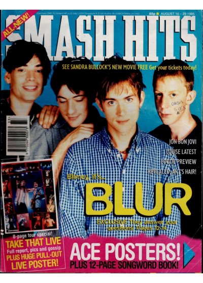 Smash Hits Magazine 16th August 1995 Kylie Minogue Blur Take That Jared Leto Jon Bon Jovi Smash Hits Magazine 16th August 1995 Kylie Minogue Blur Take That Jared Leto Jon Bon Jovi