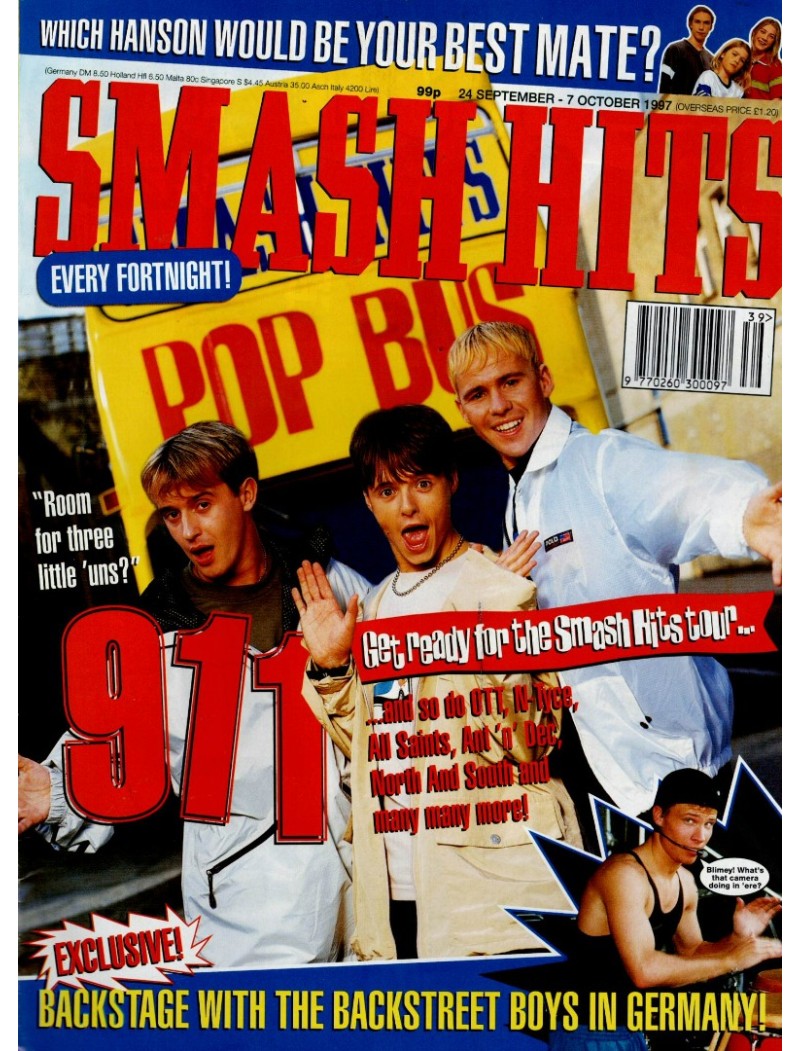Smash Hits Magazine 24th September 1997