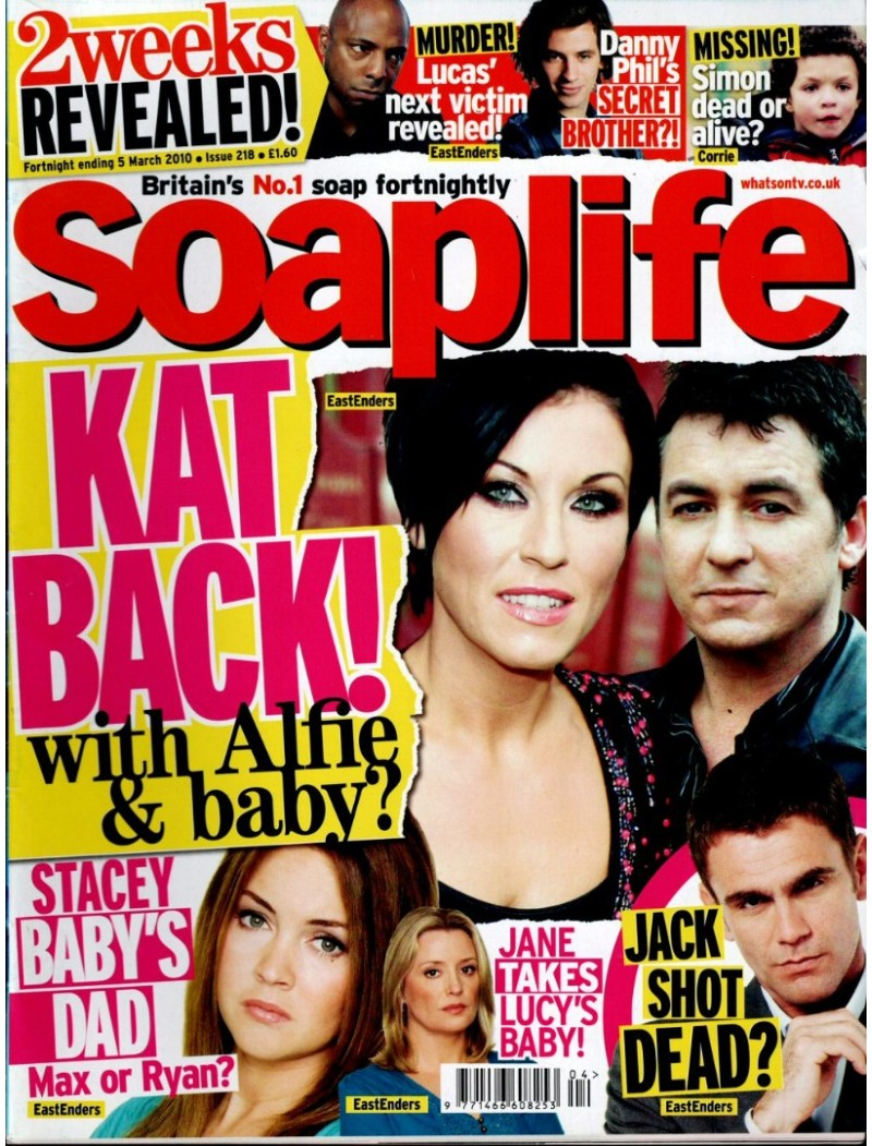Soaplife Magazine Issue 218 5th March 2010 Soaplife Magazine Issue 218 5th March 2010