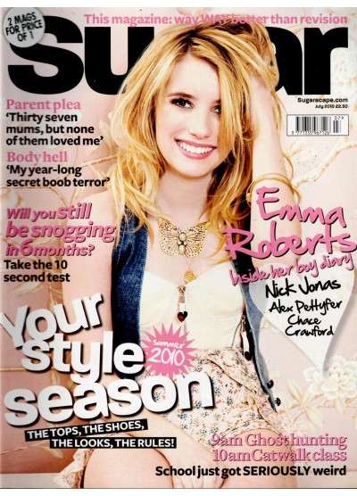 Sugar Magazine July 2010 Emma Roberts cover