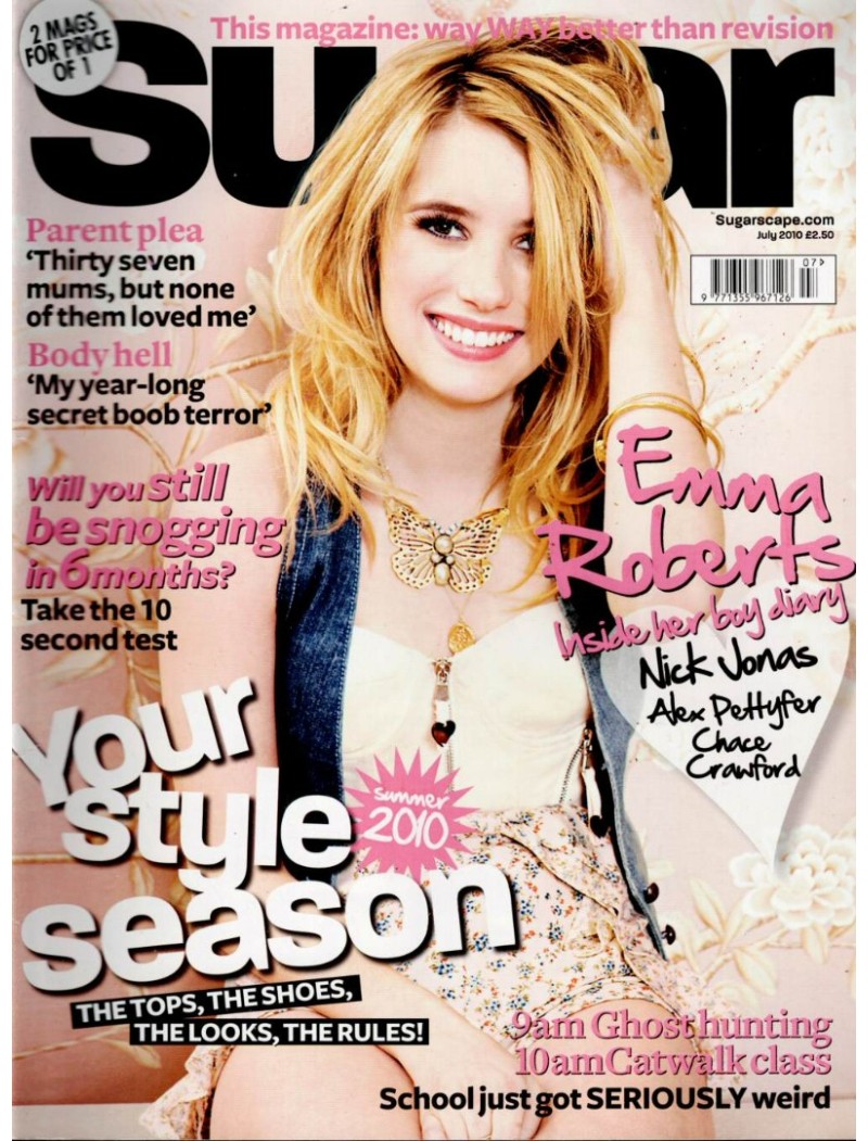 Sugar Magazine July 2010 Emma Roberts cover Sugar Magazine July 2010 Emma Roberts cover