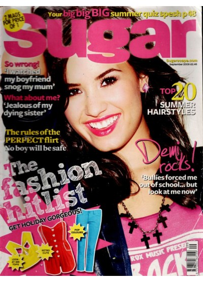 Sugar Magazine September 2009 Demi Lovato cover